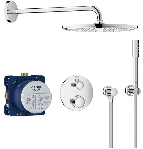 Grohe Grohtherm Duschset mit Rainshower Cosmopolitan 310, chrom