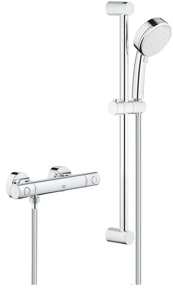 Grohe Tempesta Cosmopolitan 100 Duschset mit Grohtherm 800 Cosmopolitan Duschmischer, chrom