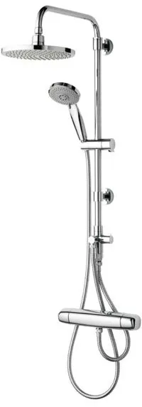 Saniscan New Waterfall Duschstangenset mit Decken- und Handbrause, verchromt